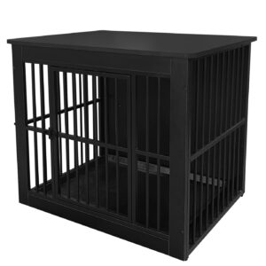 Hondenhok - Hondenbench - bench voor middelgrote honden - hondenkooi - voor binnen - inclusief hygiënische bak voor in het hok - 80.5 cm x 59 cm x 70 cm