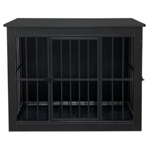 Bench voor kleine en middelgrote honden - hondenhok - hondenbench - hondenkooi - voor binnen - inclusief hygiënische bak voor in het hok - 97.5 cm x 59 cm x 76 cm