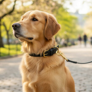 SAZZZ HALSBAND HOND BRAVEHEART CLASSIC LEER ZWART 37-45X3 CM