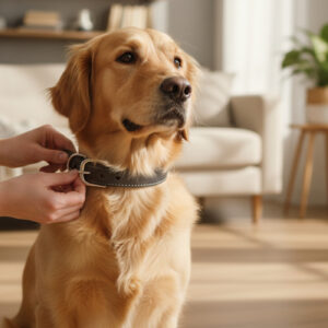 SAZZZ HALSBAND HOND NOMAD VINTAGE LEER ANTRACIET 42-50X3 CM