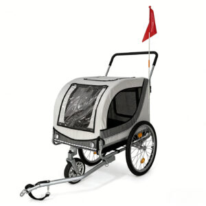 Fietskar hond - wandelwagen hond - 2 in 1 fietskar en wandelwagen hond - hondenfietskar - honden buggy - voor kleine honden