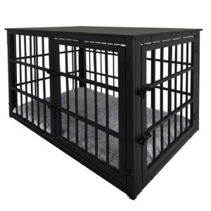 Hondenhok - Hondenbench - bench voor kleine en middelgrote honden - hondenkooi - voor binnen - inclusief hondenkussen - 97 cm x 60 cm x 70 cm