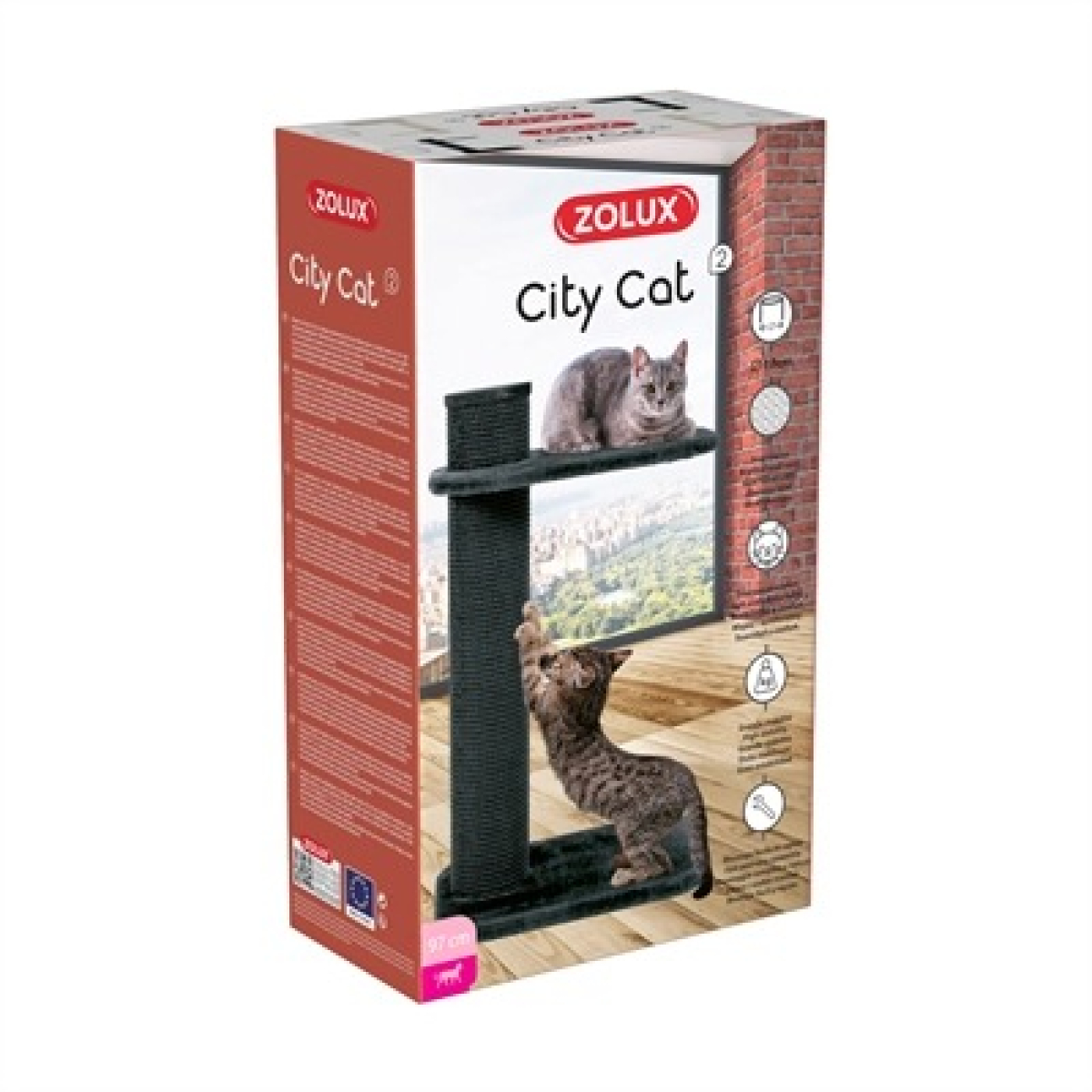 ZOLUX KRABPAAL CITY CAT 2 GRIJS 59X45X97 CM - Afbeelding 6