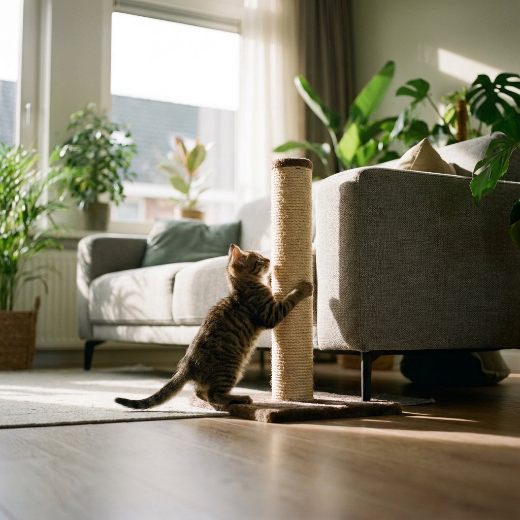 Heeft een kitten een krabpaal nodig?