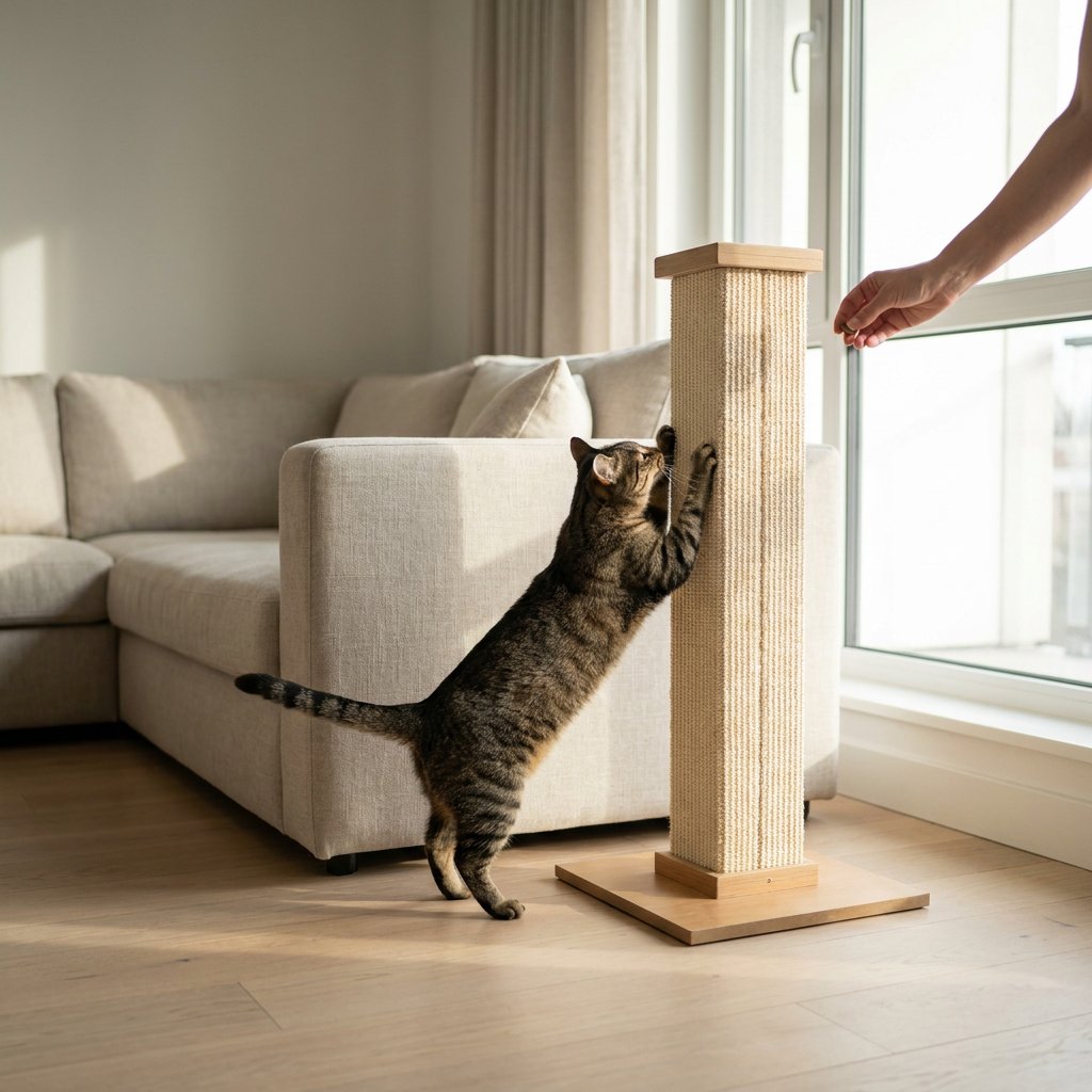 Hoe leer je een kat de krabpaal gebruiken?