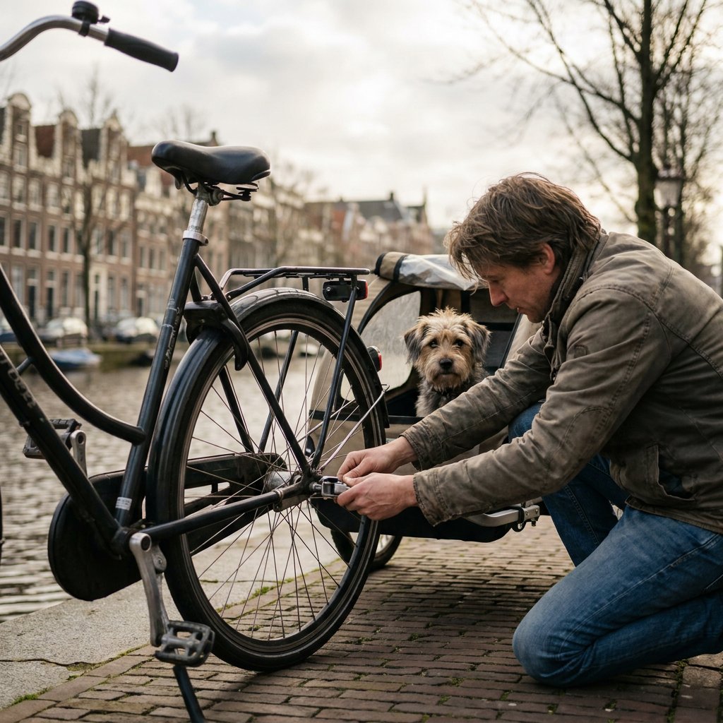 Steekas of quick release hondenfietskar