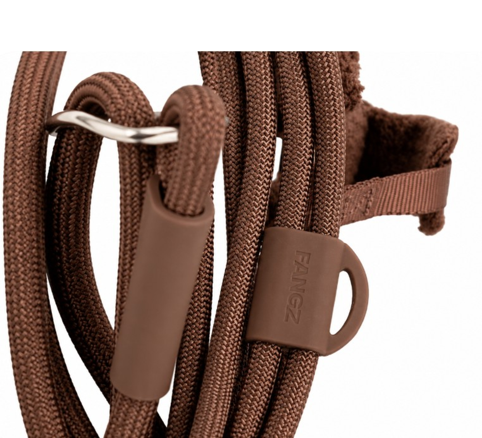 Fangz Anti-trek Y-tuig Harnas voor Hond met Handsfree Riem – Bruin - L - Afbeelding 2
