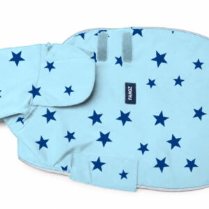 Fangz Regenjas voor Hond – Blauw met Sterren - maat M
